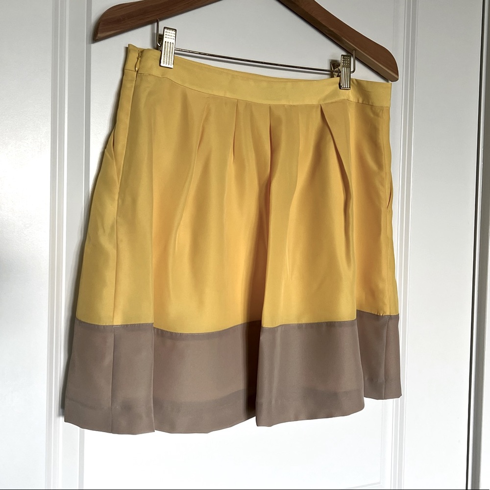 J. CREW Skirt Yellow/Tan SZ 6 LIKE NEW